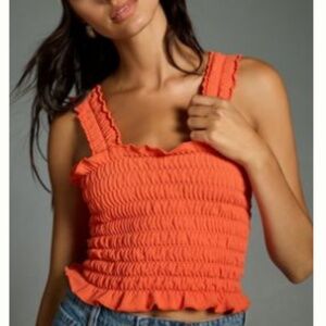 Regan Seamless Smocked Square Neck Tank
